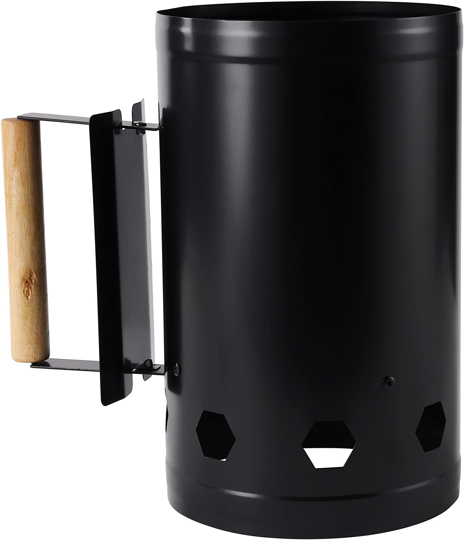 Royalford Ignition Bucket- RF11684 Perfect for Camping, Hiking and Other Outdoor Entertainment BBQ Charcoal Fire Starter Bucket, Fast Ignition Lighter Barrel Black