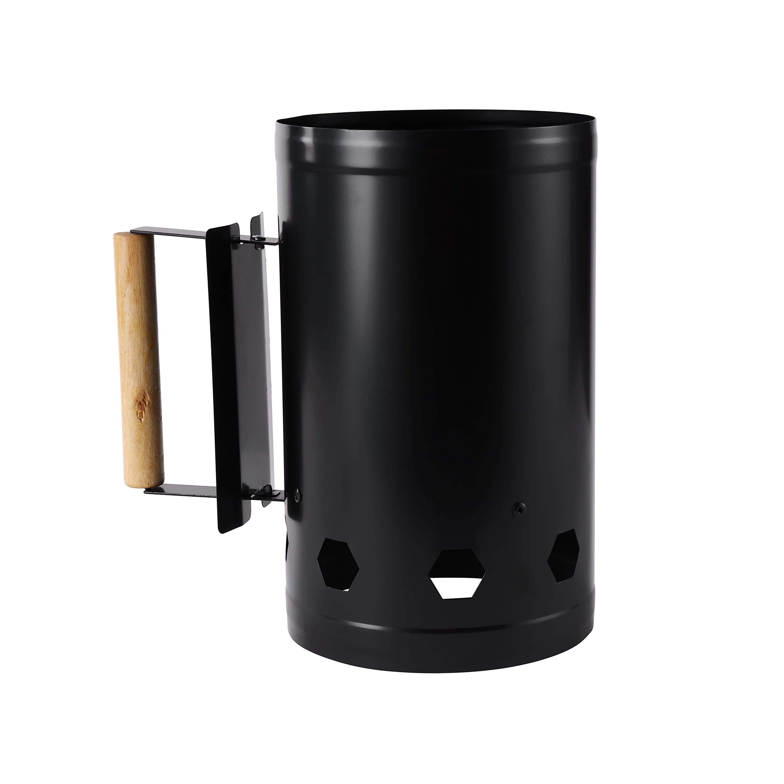 Royalford Ignition Bucket- RF11684 Perfect for Camping, Hiking and Other Outdoor Entertainment BBQ Charcoal Fire Starter Bucket, Fast Ignition Lighter Barrel Black