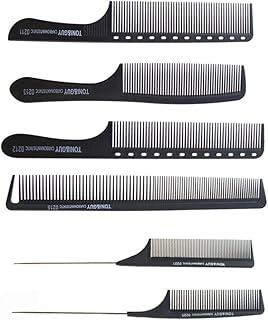 OSALADI Penteado pente-pente-pente-pente-pentes de carbono preto pente de rabo de rato para pentear as costas raiz provocando aumento de volume para casa salão loja dormitório