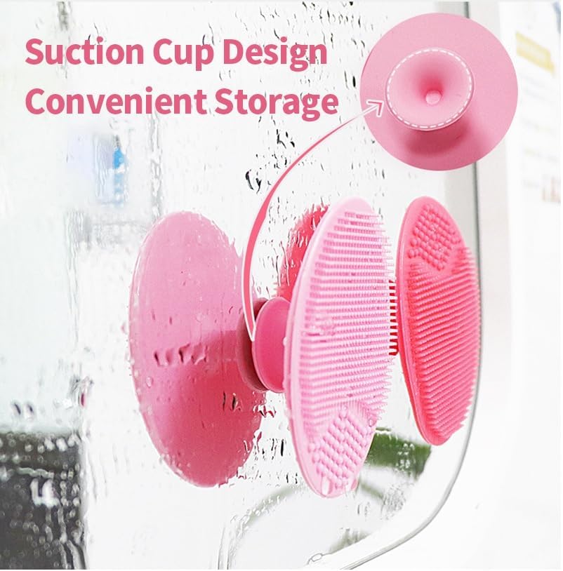 Giffy Skin Care Scrubber Beauty Soft Bristle Blackhead Remover Silicone Face Cleansing Facial Deep Pore Exfoliator Brush Clear and Radiant Skin Skin Care Brush for Women Multicolor (Pack of 6) 4