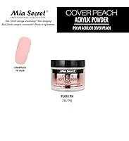 Vista 2 de Mia Secret Cubierta profesional para sistema de uñas, polvo acrílico, nuevo artículo 2020 (cubierta de 2 onzas, melocotón)