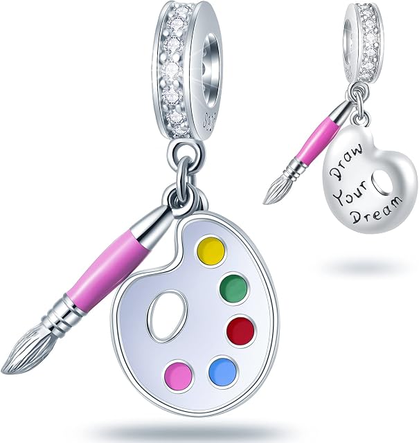 925 Sterling Silver I Love Travel Charms-Shopping Bag, High Heel Shoe, Music Guitar, Camera Pendant, Las Vegas and Hot Air Ballon Beads, fits European Holiday Charms Bracelet, Gifts for Mum/Friends