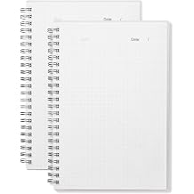 Graph Ruled Spiral Notebook, 5.8 x 8.3 Inches A5, Square 5mm Grid Paper Journals with Plastic Hardcover, 140-Pages 70-Sheets Per Pack Pack of 2