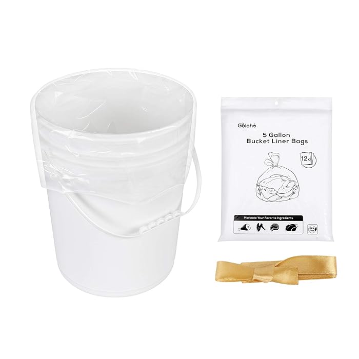 Buy Turkey Brine Bags, Upgraded Thick 5 Gallon Bucket Liners with