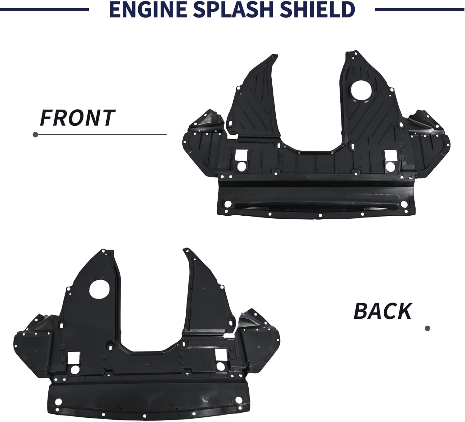 Front Engine Splash Shield Protector Replace 75890-9HS0A 758909HS0A Compatible with Nissan Altima Maxima 2016-2023 Engine Under Cover Splash Guard Skid Plate-Rustproof