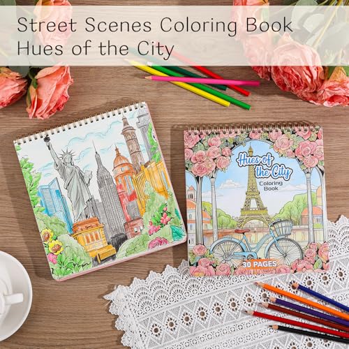 Livre de coloriage pour adulte contre le stress de la ville