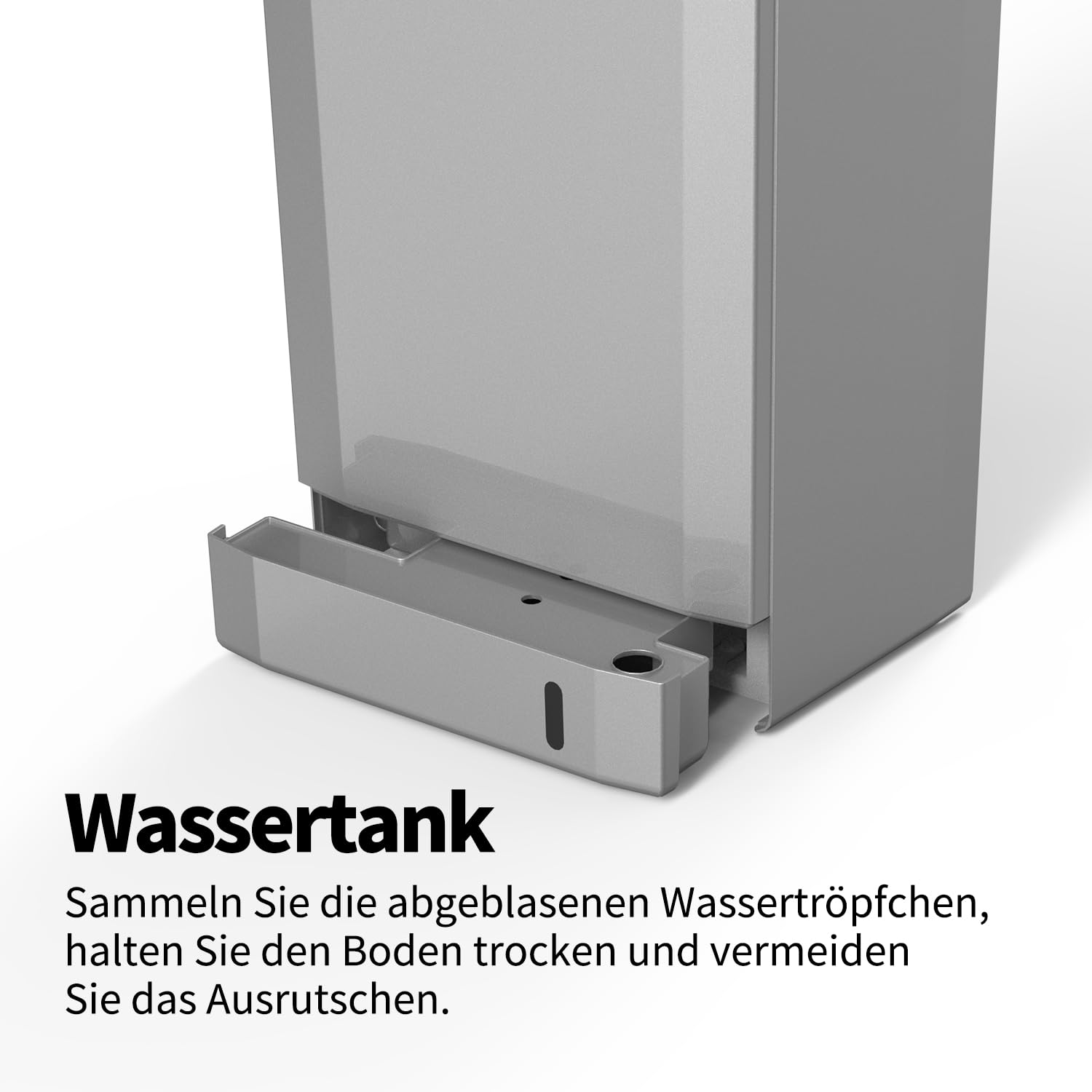 AIKE Swift Professioneller Händetrockner mit HEPA-Filter, Geometrisches Design, 90M/S Luftstrom, Für stark frequentierte Badezimmer, 1850W 220V (Silber)