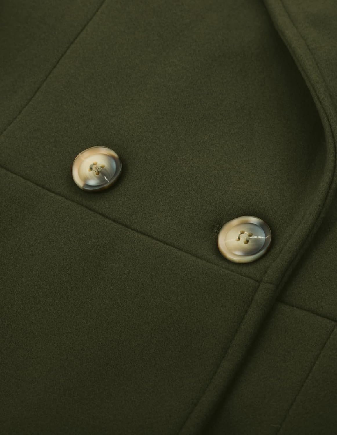 CURLBIUTY Women's Pea Coat Double Breasted A Line Long Trench Coat Winter Dress Coat with Pockets - Image 5