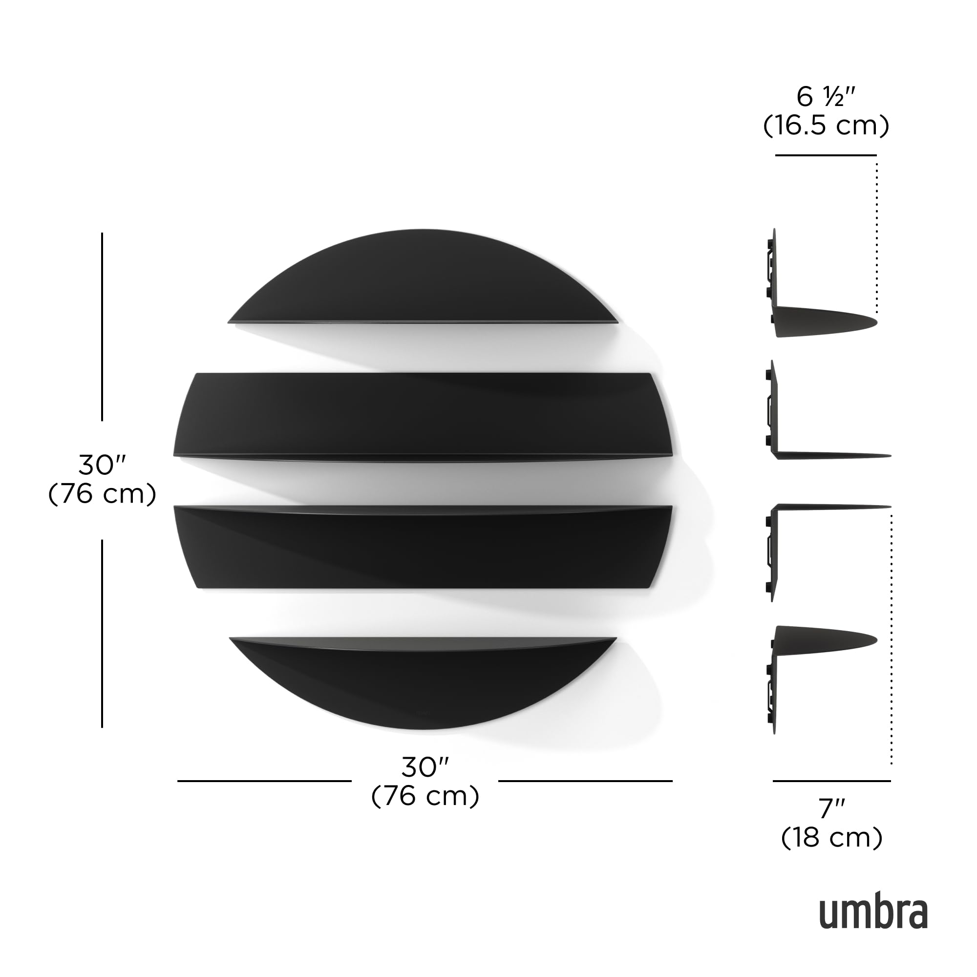 Amazon｜umbra 壁掛け収納 ソリス シェルフ 4個セット 小物 デッド  