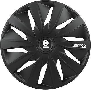 Sparco スパルコ Lazio ホイールキャップ 4枚入 汎用 N-BOX ヤリス タント ムーヴなど ホイールカバー 交換 ブラック 14インチ