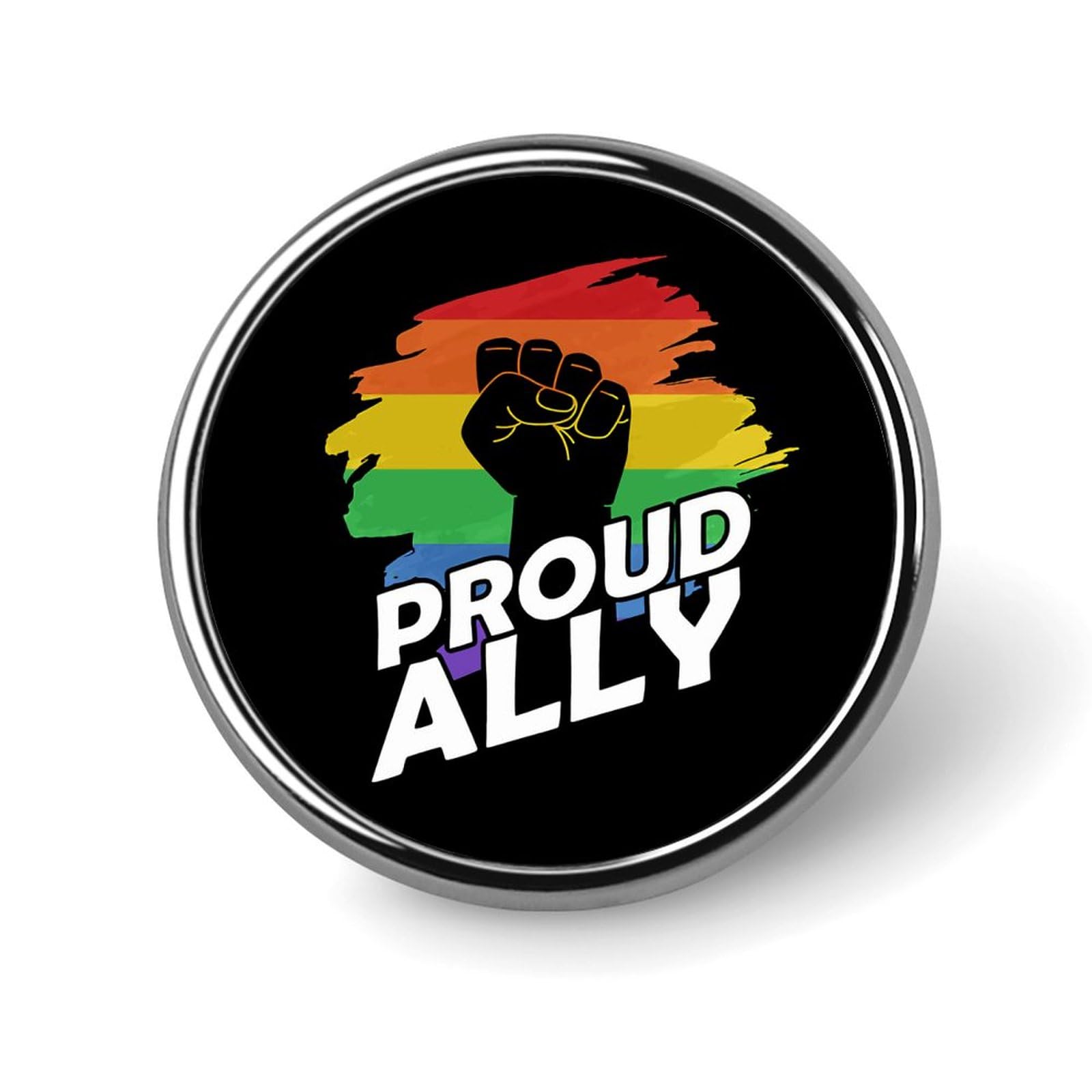 Pride Month LGBTQ Gay Pride Ally Pins Round Buttons Brooches Enamel Lapel Pin Party Supplies Decor Badges for Hats Clothes Bags