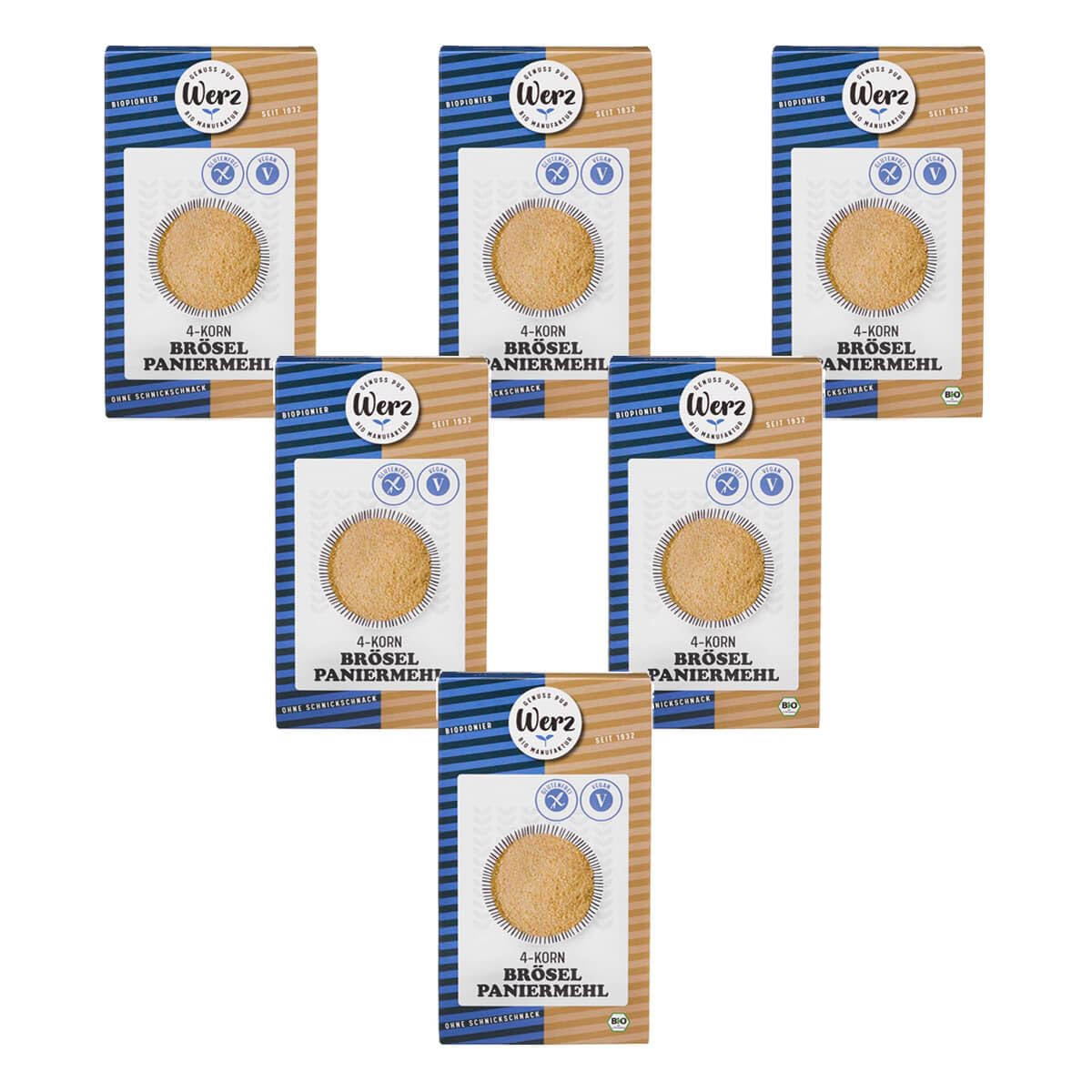 Werz 4-korn Brösel, Paniermehl, Glutenfrei G, 6 X 200