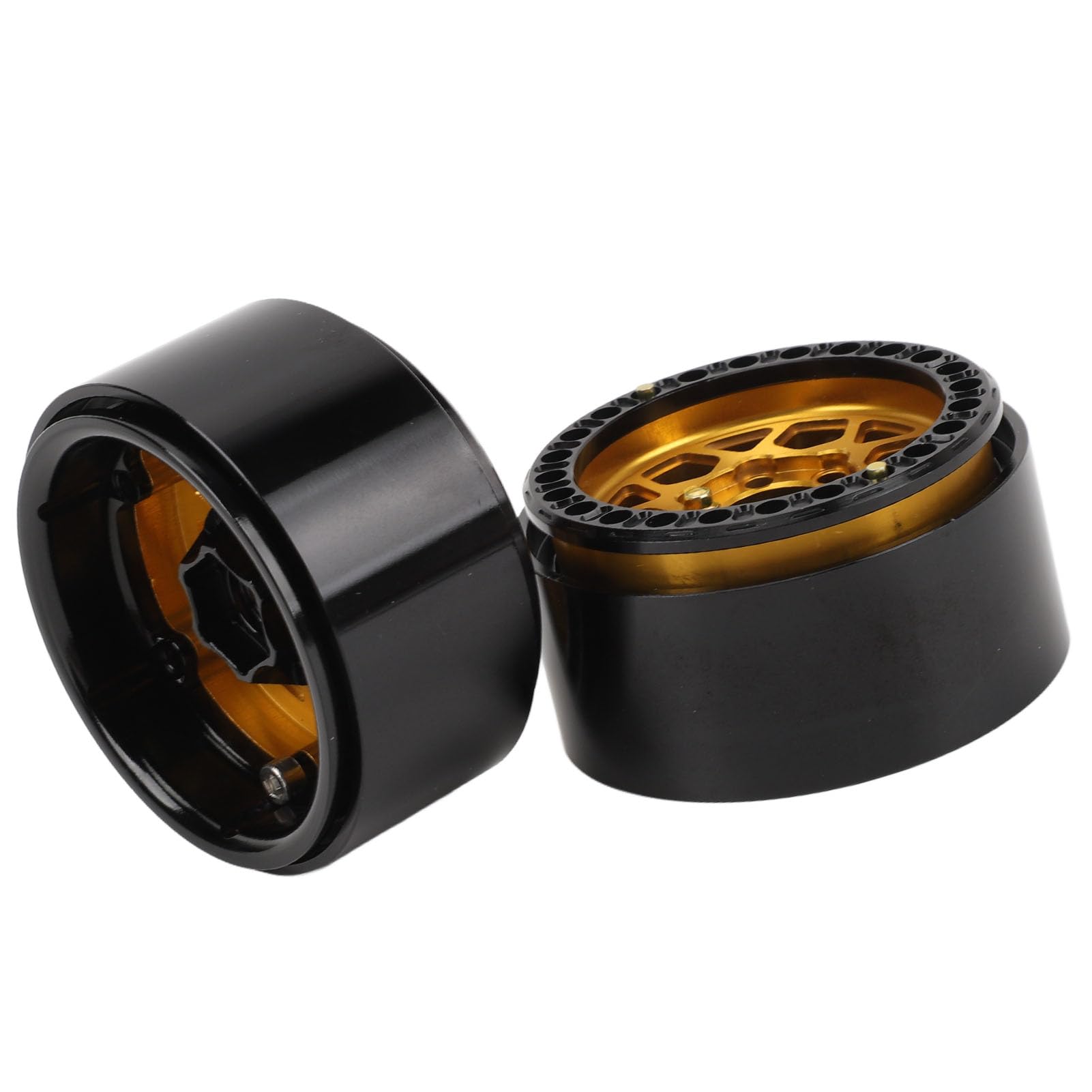 Socobeta Piasty kół RC ze Stopu Aluminium 1,9 Cala z blokadą koralikową do Samochodów w Skali 1/10 Wentylowana Konstrukcja Zapewniająca stabilność i Odprowadzanie Ciepła dla Hobbystów RC