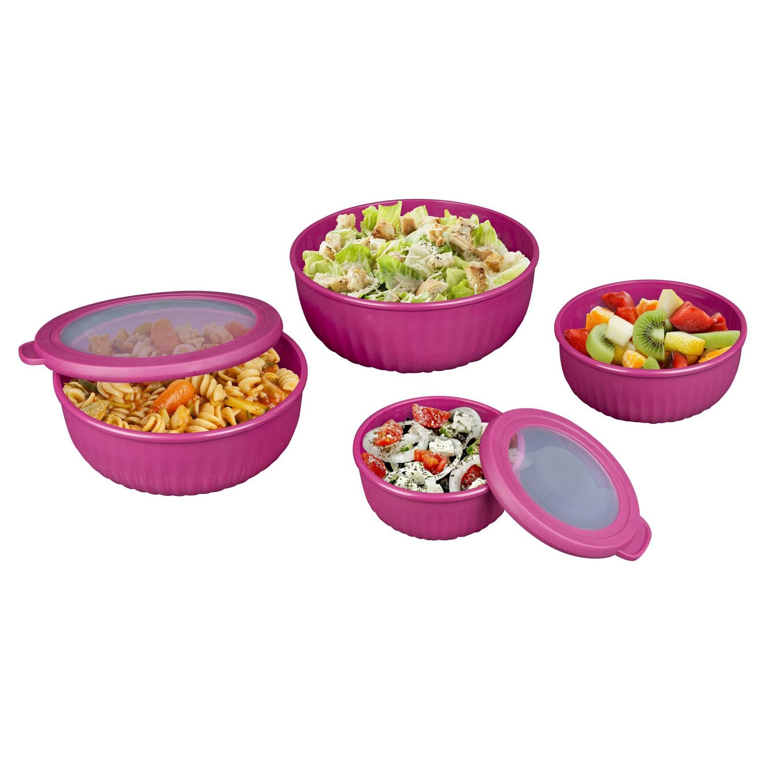 COOK CONCEPT — Set mit 4 flachen Aufbewahrungsboxen — Maße: 23,5 x 22,5 x 9 cm