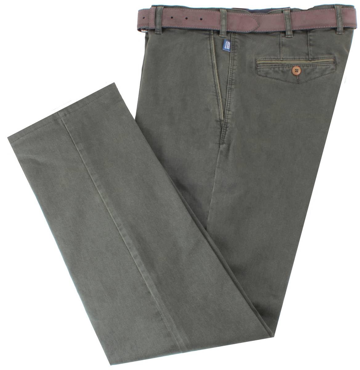 Bruhl Men's Dark Green Venice B Turn Trousers - W44 L32