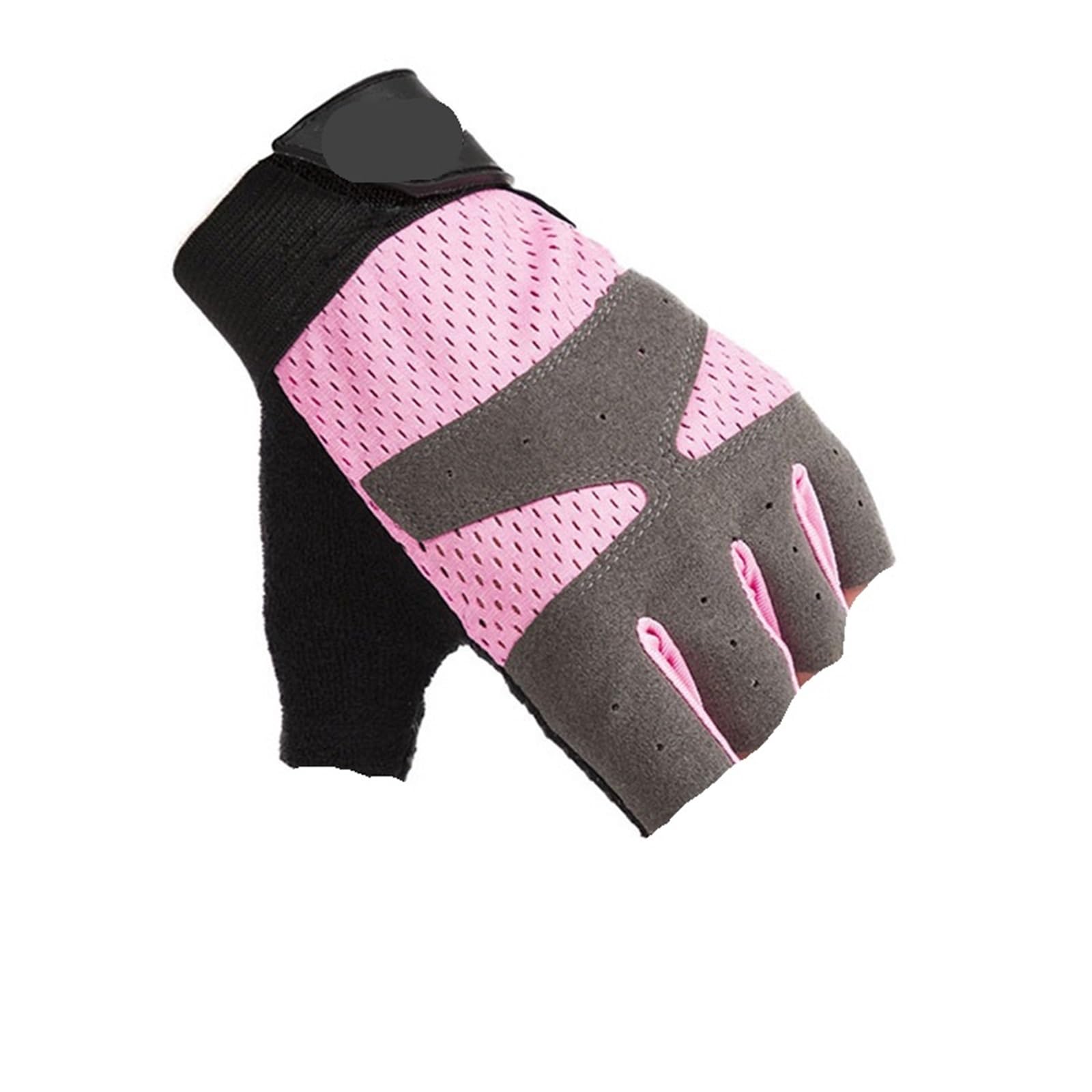 Guanti da Palestra Guanti da Palestra Mezze Dita Sport all'Aria Aperta Bici Ciclismo Guanto Antiscivolo Palestra Fitness Guanto in Rete Traspirante antishock per Fitness, Ciclismo(Pink,XL)