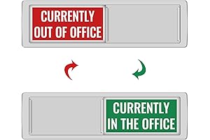 Out of Office/Currently In Sign - Office Door Sign