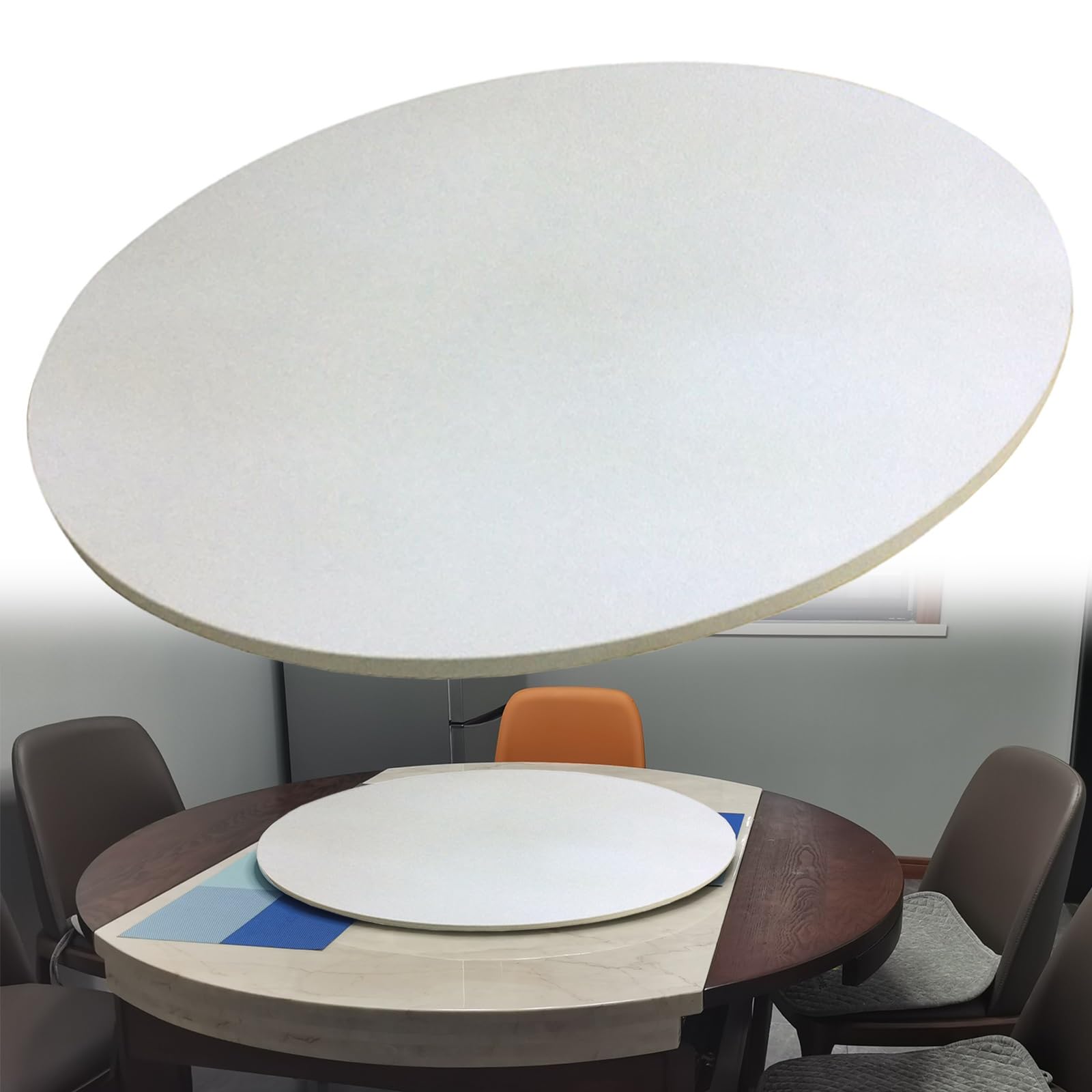 Plateau tournant de table anti-basculement : plateau de service rotatif 360° silencieux