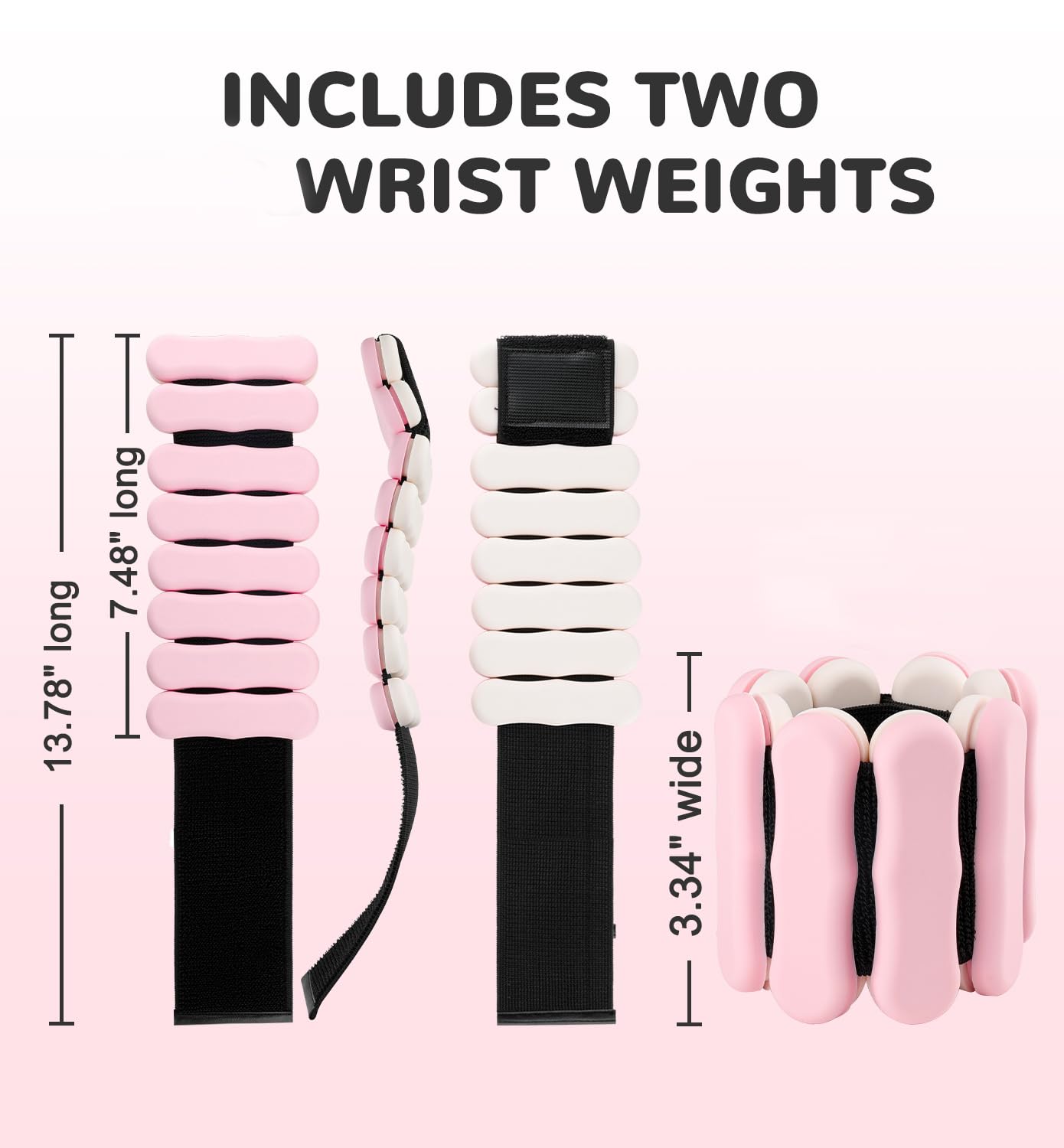 2 Pesas Ajustables para muñeca, Peso de Tobillo, Pesas para Tobillos Pesas Tobillos de Pesas Ajustable en el Tobillo, Tobilleras con Peso para Ejercicio, Caminar - 0,5/0,75kg Por Tobillo