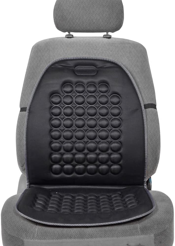 Magnetic Bubble Seat Cushion - Massage Therapy - 1pc Padded Cover (Black)