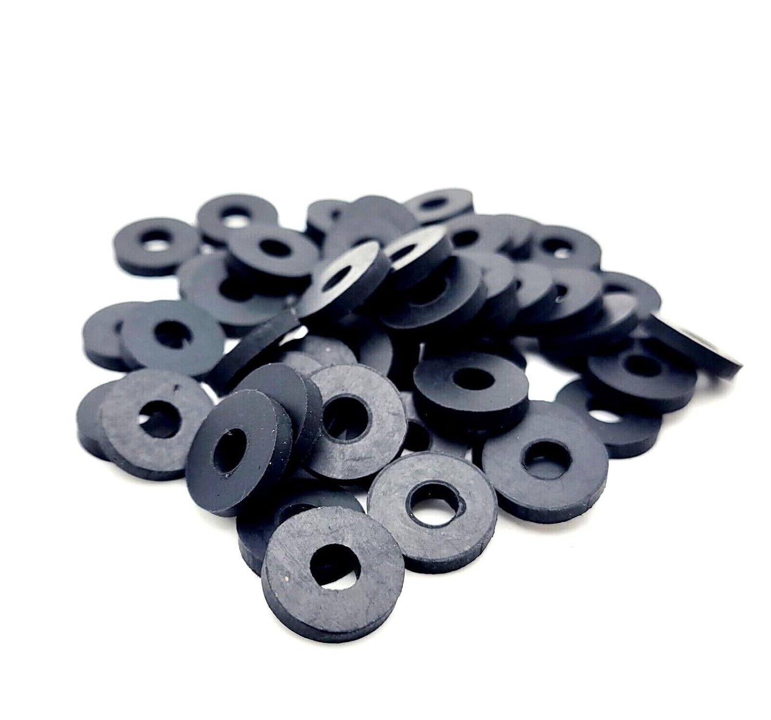 1/4" ID Rubber Flat Washers 5/8" OD x 1/8" Gasket Sealing Spacer 12-100 Packs (Pack Size: 100 Pack)