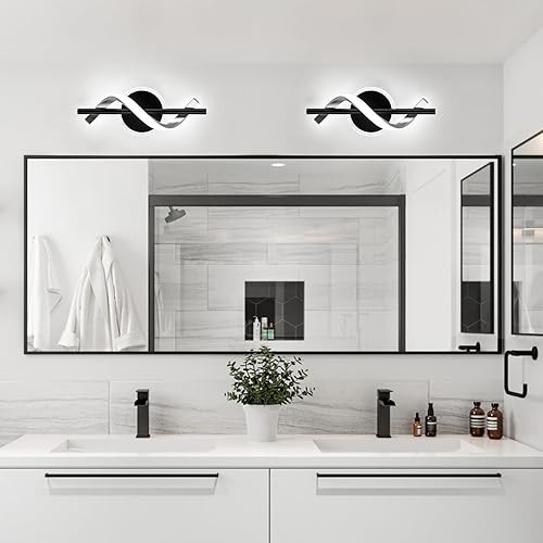 Miniatura 8 de Apliques LED de pared para interiores, luces LED de montaje en pared de 12 W, lámpara de pared moderna en espiral, lámpara de pared fría de 6000 K