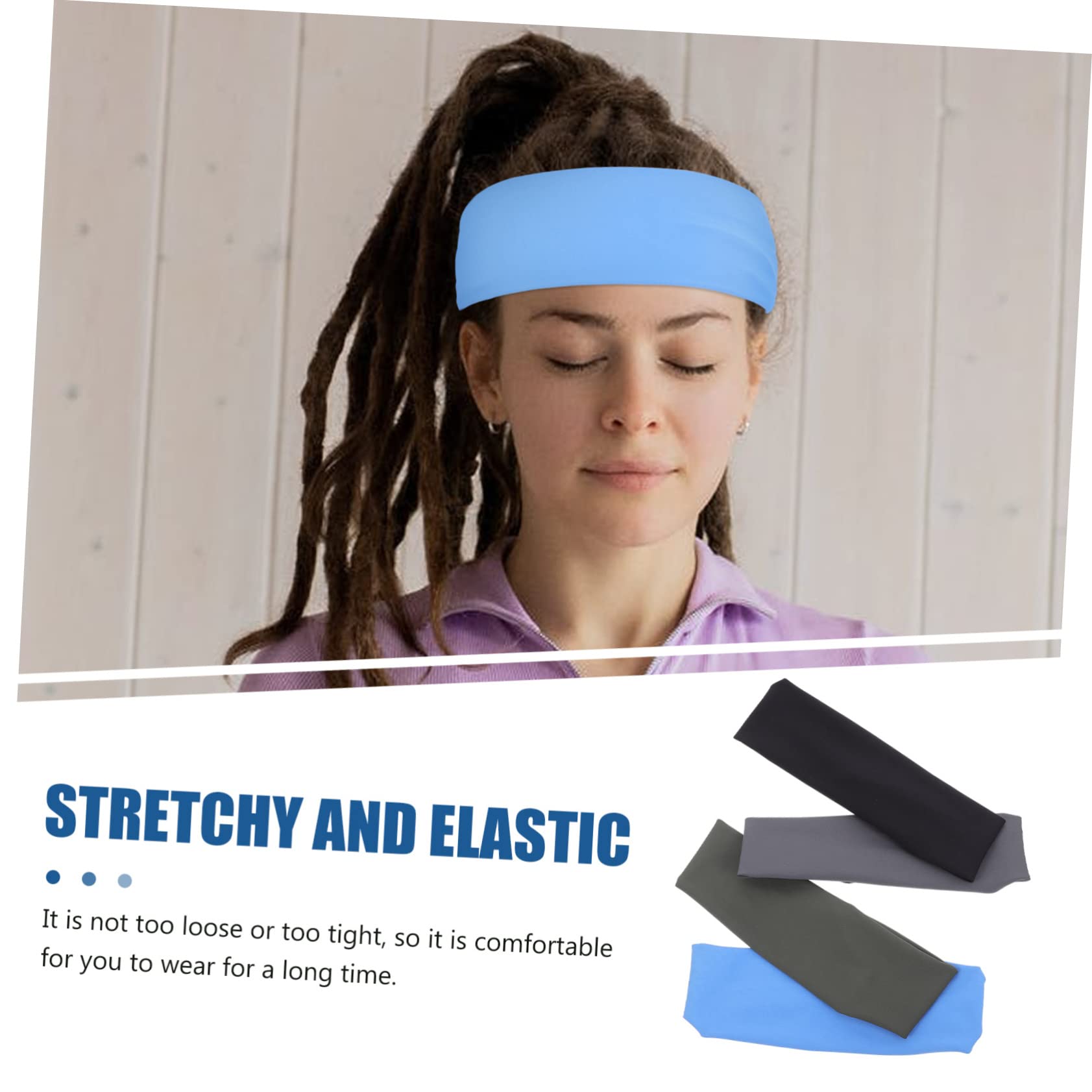 BESPORTBLE Lot de Bandeaux De Sport Unisexes Élastiques Accessoires De Fitness Respirants pour Running Yoga Musculation Et Activités Extérieures