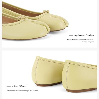 Tabi Shoes Women Split Toe Ballet Flats Comfort Work Shoes