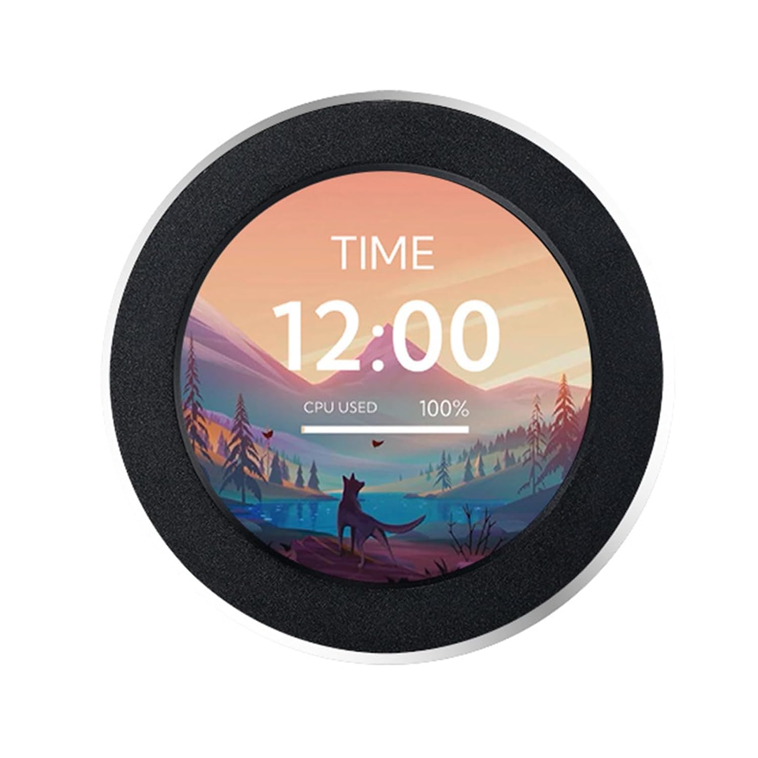 iHTP 2.1" AIO Display Screen Upgrade Kit LCD Screen CPU Temp Monitor for CPU Liquid Cooler, Computer Accessories PC Parts Black