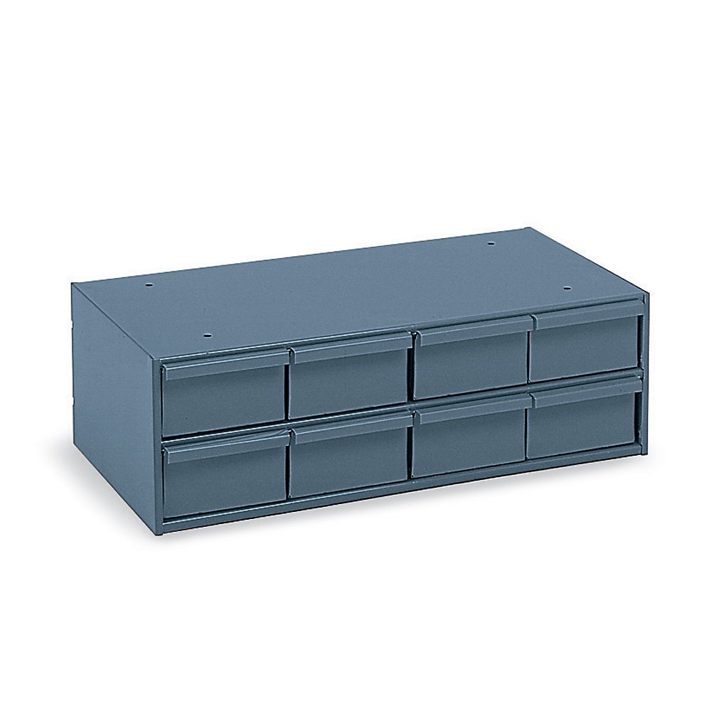 Drawer Bin Cabinet, 11-5/8 In. D, Gray