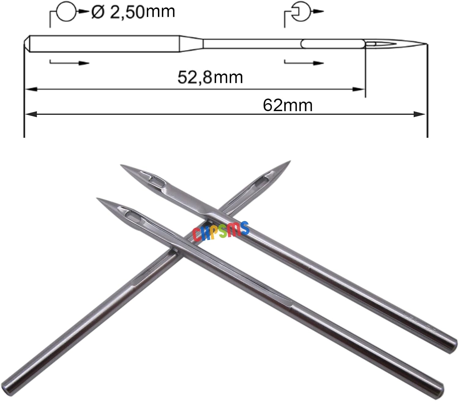 50PCS Groz Beckert 7X23 DYX23 Needles Compatible with/Replacement for Singer Brand 144A,145A,145W, 145WSV Extra Heavy Industrial Sewing Machines (Needle Size:24/180)