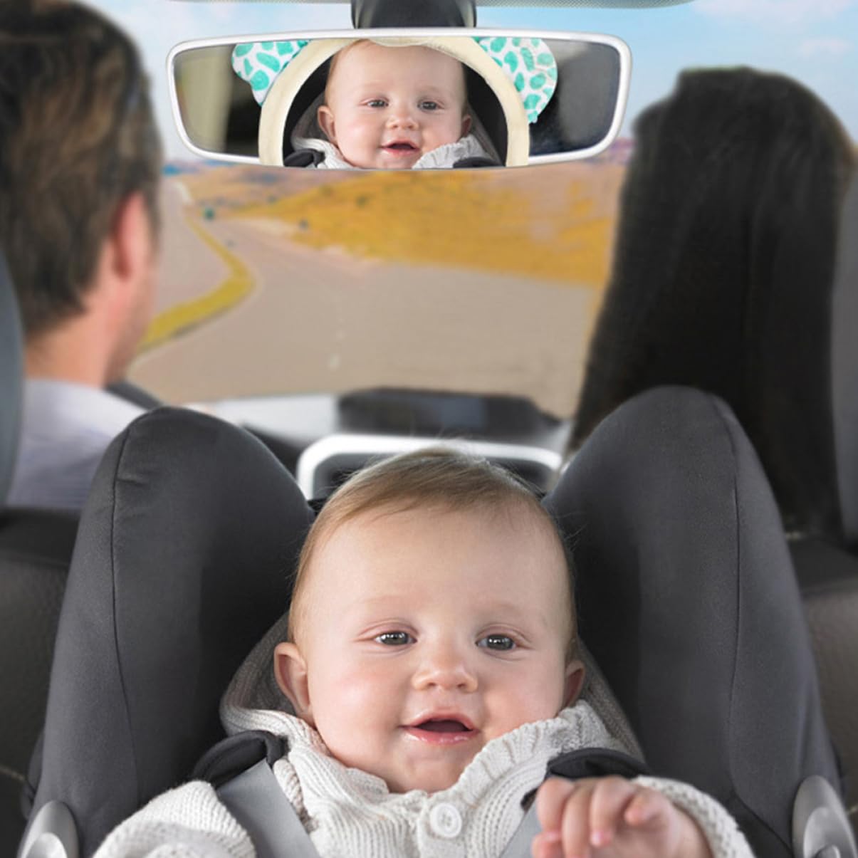 Gatuida 3piezas Espejo De Observación Infantil Ajustable Para Asiento Espejo Retrovisor Práctico Forma De Ciervo Visibilidad Completa De Bebés y Entorno Fácil Instalación y