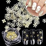 Christmas Nail Art Glitters Snowflakes Nail Sequins 3D Nail Art Decals Holographic Laser Nail Flakes