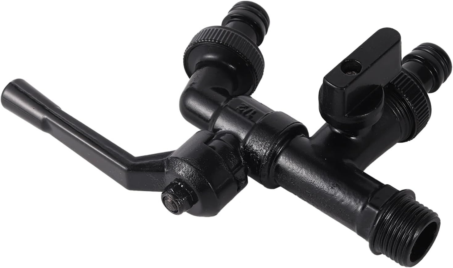 Garden Hose Faucet Outdoor Bibcocks Dual Outlet For Washing Machine 1/2 Inch Outdoor Faucet Garden Tools 1Pcs(1pc x faucet)