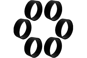 6 Pcs Black Silicone Bands for Crafts