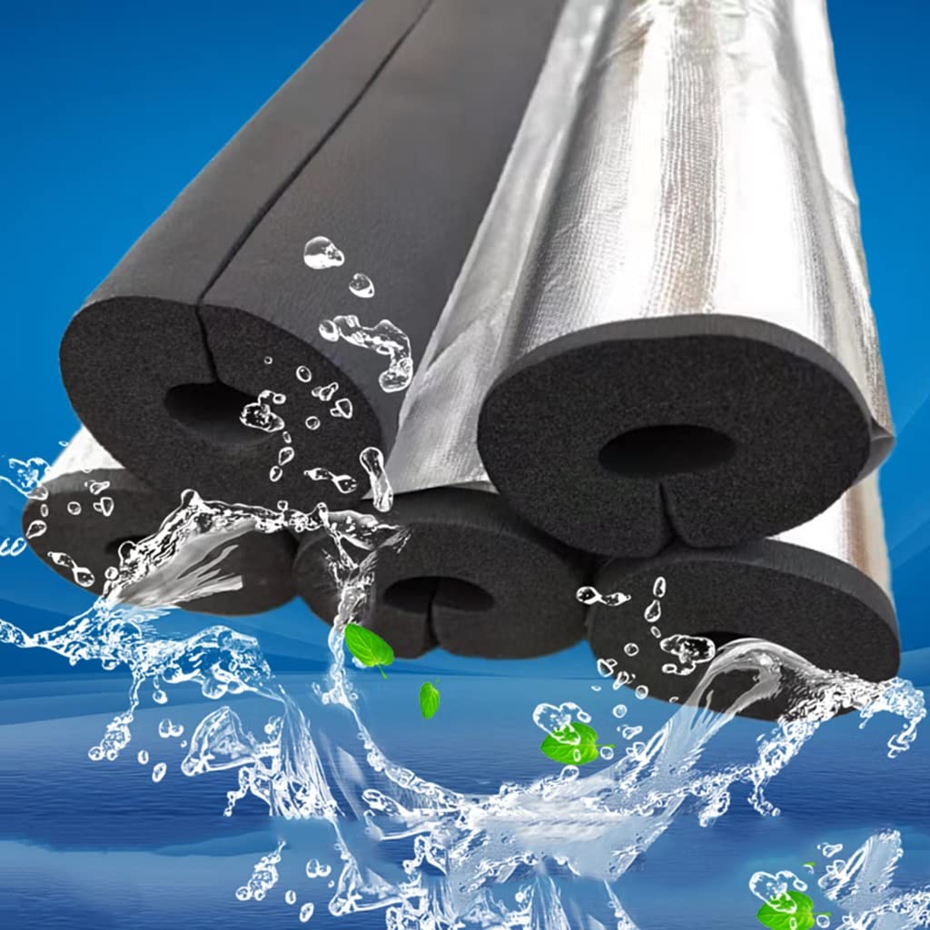 Pipe Insulation， Self Adhesive Foam Pipe Insulation Aluminum Foil 950mm 20mm 30mm Thickness Multiple Sizes(30mm(1.18in),34mm(1.34in))