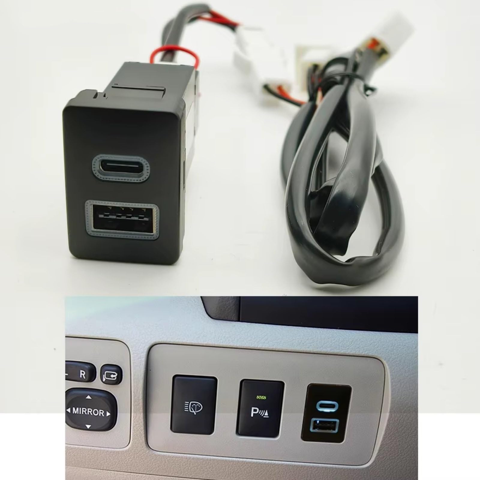 Console Presa USB Compatibile Con Toyota Per Corolla Per Camry 2007-2017 12V 24V Telefono Per Auto Per Presa Caricatore QC3.0 Ipo C Di Ricarica Porta USB