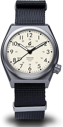 BOLDR Reloj Venture Ivory White, NegroBlanco, NegroBlanco