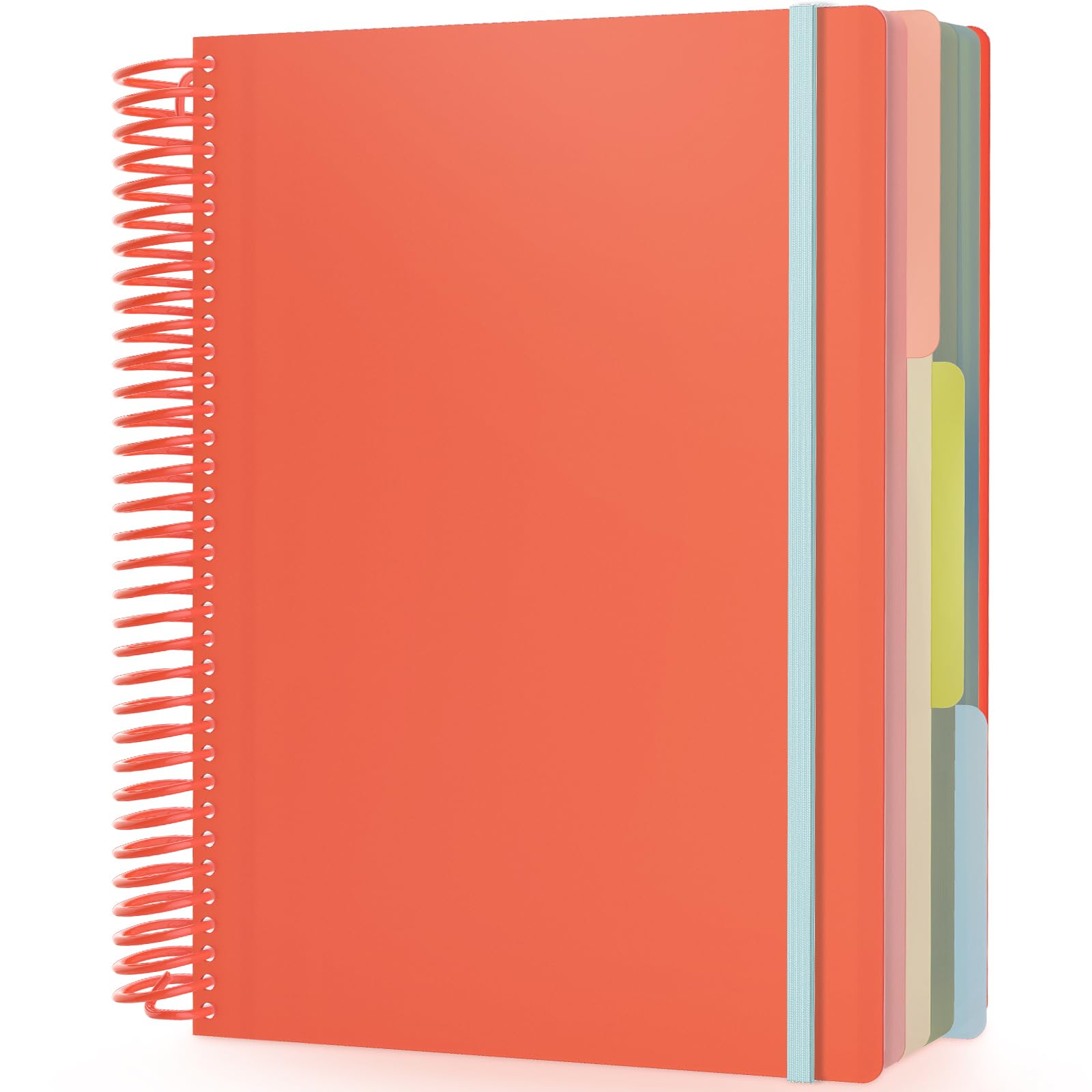 EUSOAR 3 Subject Spiral Notebook, Large A4 9.25" x 11.7" Lined College Ruled Notebook with Pockets, Cute Women Journal Notebook 240 Pages 90gsm Thick