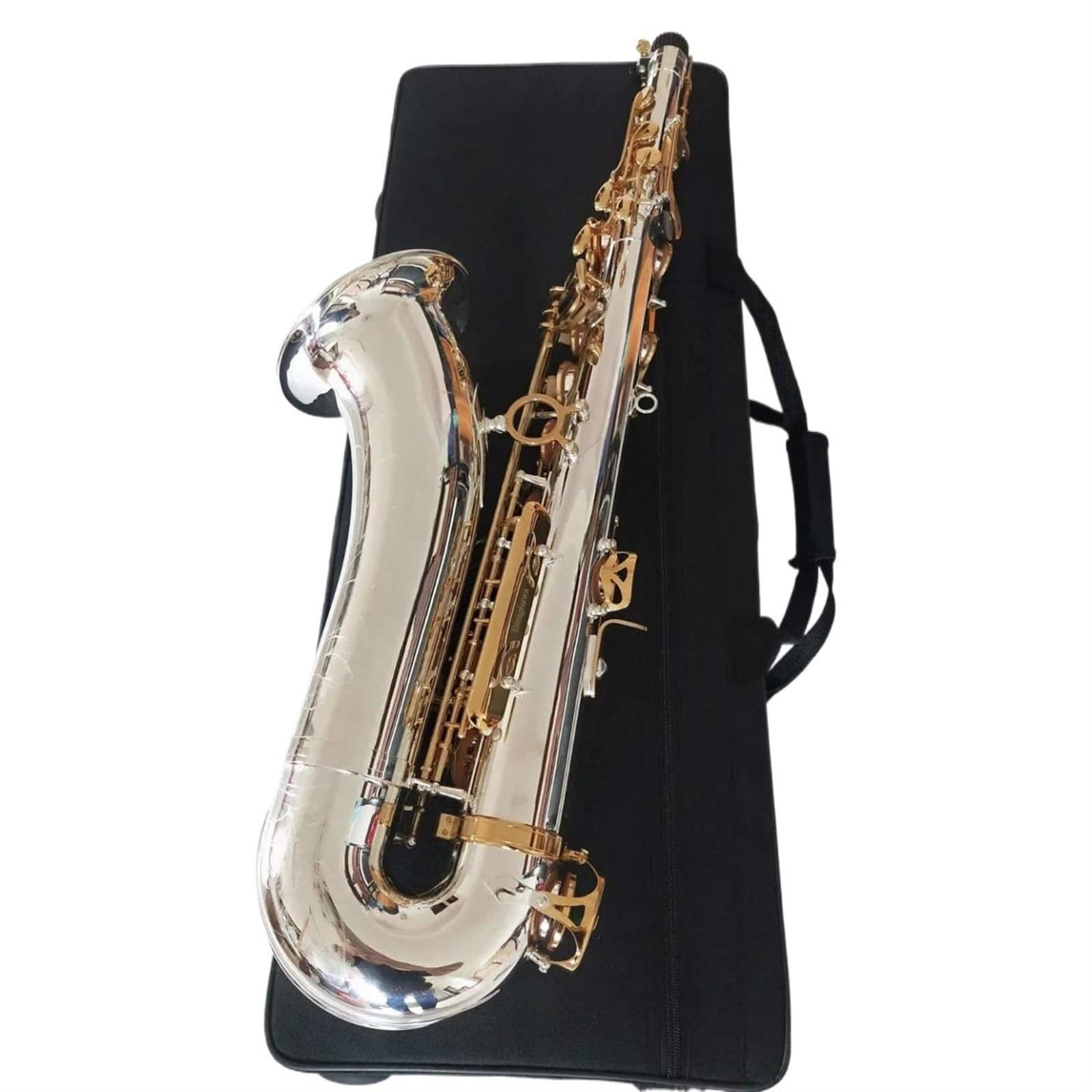 Saksofon Saksofon Tenorowy Instrumenty Muzyczne Bb Tone Silver Gold Key Sax Professional