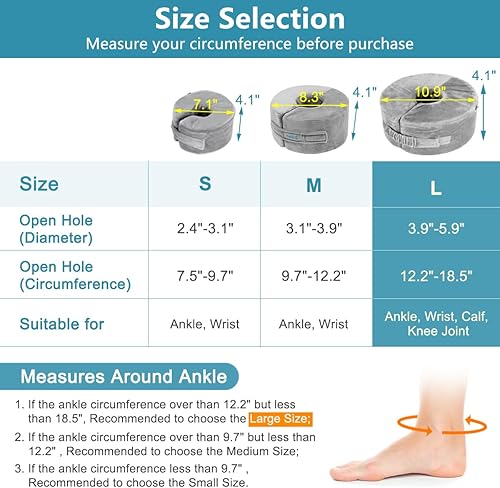 Miniatura 5 de Almohada de elevación de pie Protector de tobillo para úlceras por presión, cojín de úlcera, protectores de almohada de pie para pies doloridos de