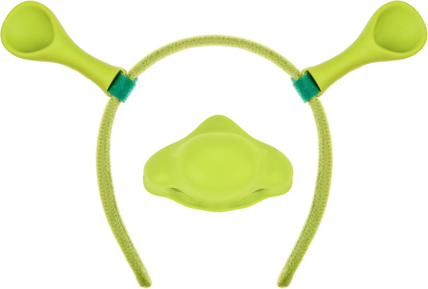 Halloween Costume Accessory Set with Green Antenna Headband and Silicone Nose Piece, Cosplay Party Dress Up Kit (Green)