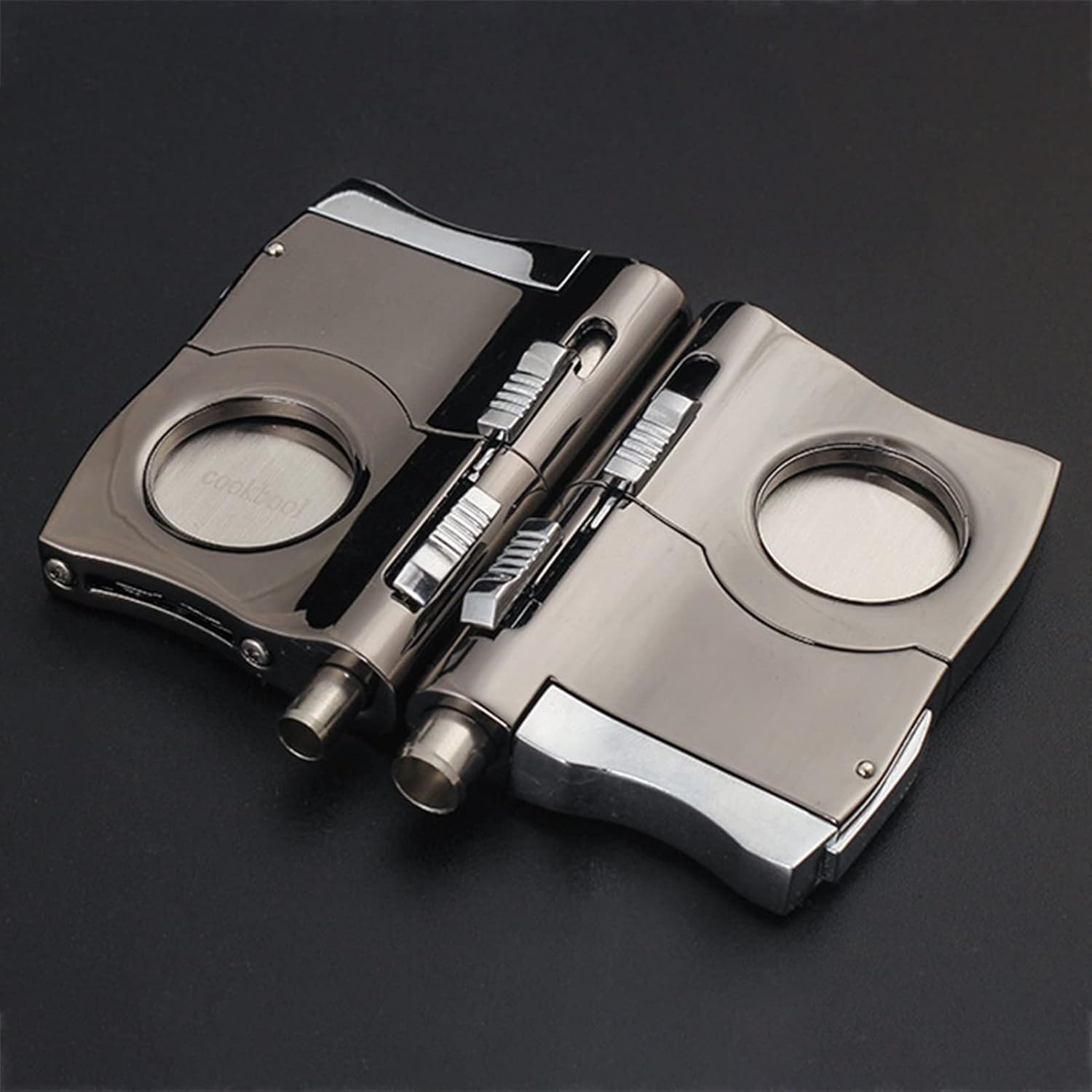 Cigar Cutter V-Shaped Stainless Steel Slicer with Double Punches Guillotine Portable Metal Smoking Accessories