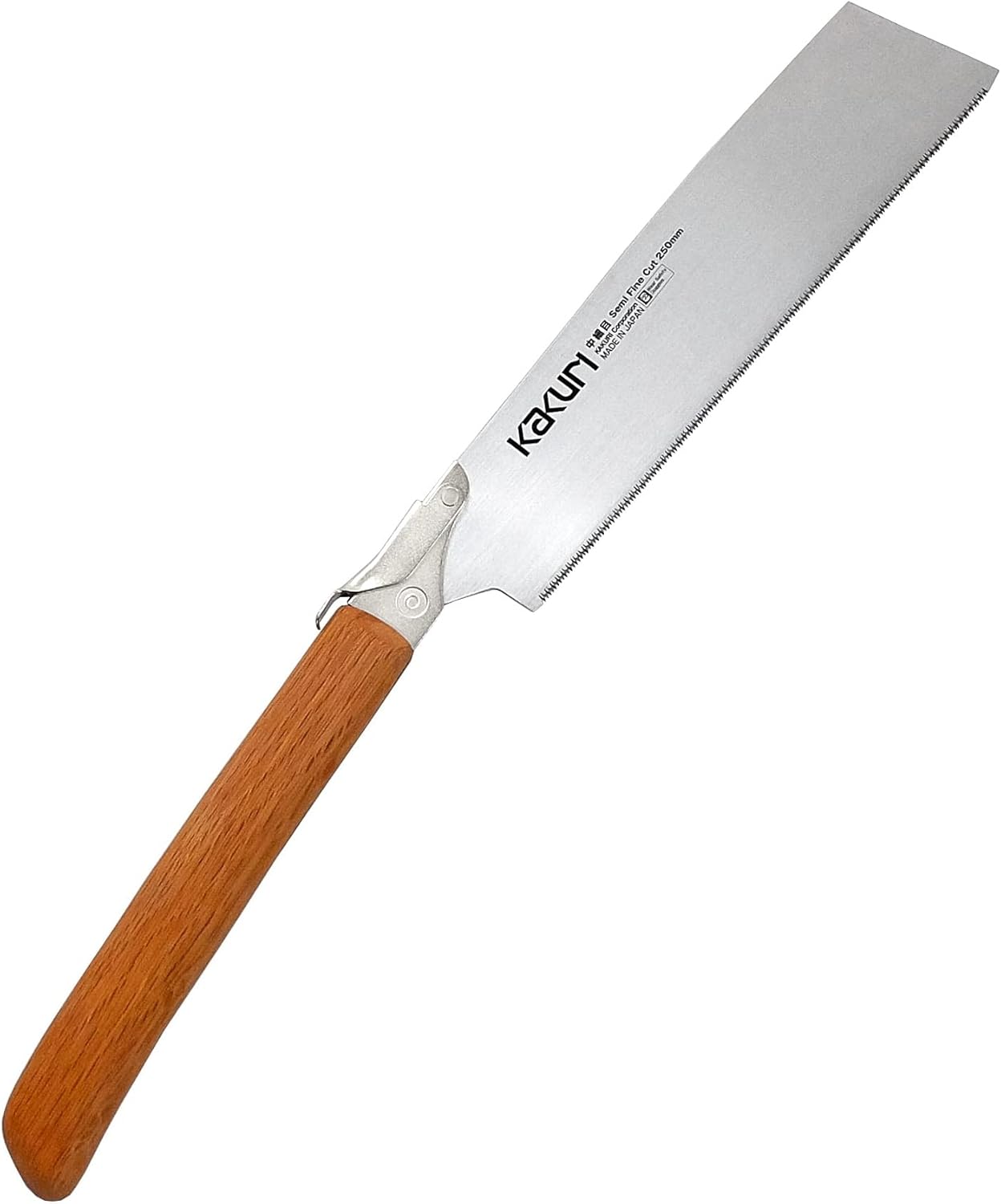 KAKURI Japanese Pull Saw Fine Cut 7" for Woodworking - Professional Handsaw for Precision Cutting, Joinery & Kumiko - Red Oak Handle with Oil Finish - Tool-Free Blade Replacement - Made in Japan