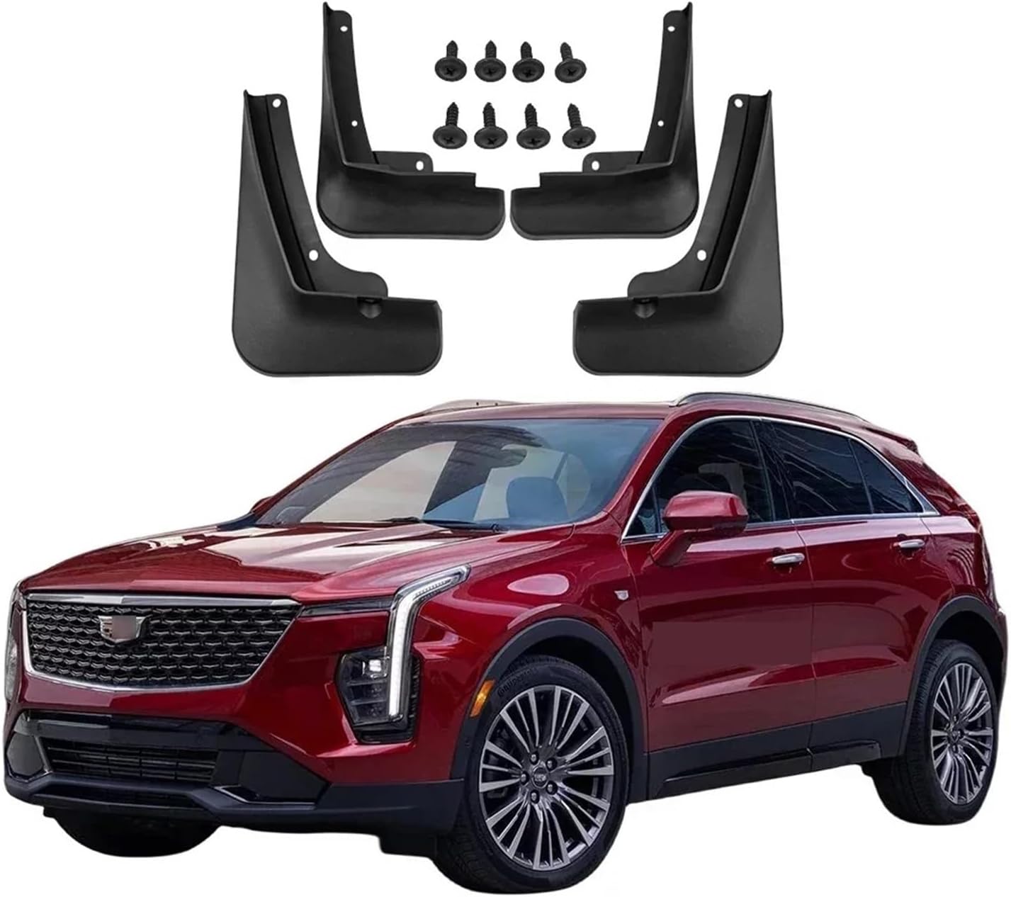 MudFlaps Compatible with Cadillac XT4 2017 2024 XT 4 Mudguards Mud Flaps Splash Guards Front Rear Wheels Fender Car Accessories 4Pcs(2017-2023)