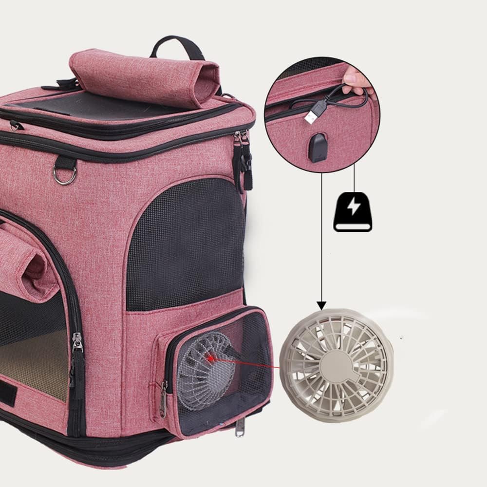 Travel in Comfort: Review of the Falytemow Pet Carrier Backpack with Wheel and Fan for Your Furry Friend