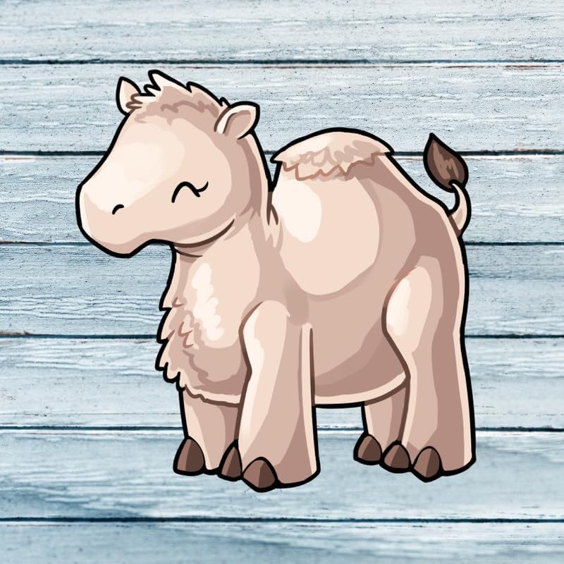 Miniatura 1 de Camel Wall Vinyl Decals Stickers Peel and Stick - Kawaii Funny Cartoon Desert Silhouette Watercolor Colorful - Car Window Truck Laptop Tumbler -