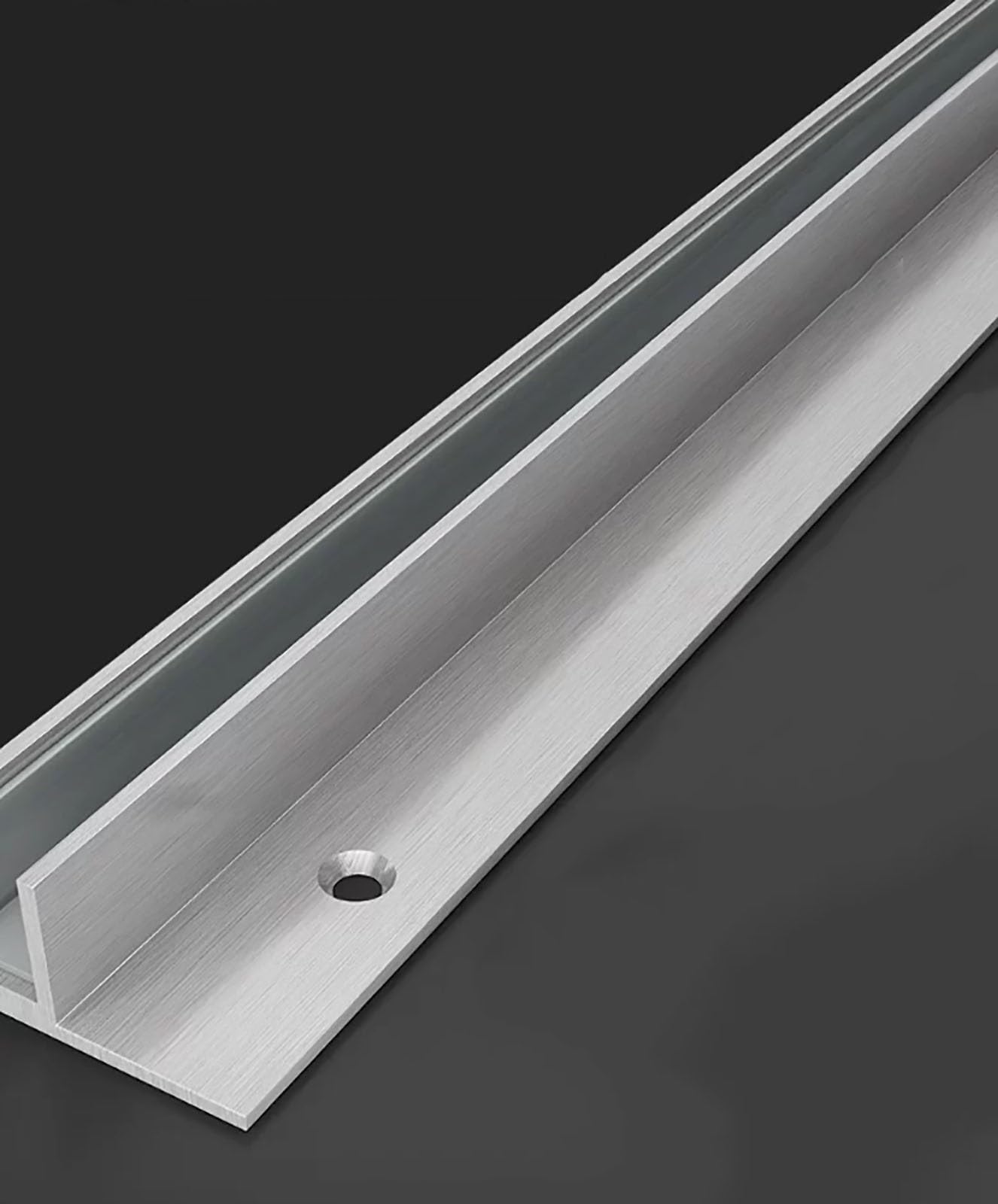 HDYZJQ Concealed Stainless Steel Glass Channel, Frameless Recessed Track for 10mm Thick Tempered Glass, Shower Door & Bathroom Partition Fixed Retainer(240cm/94.5in)