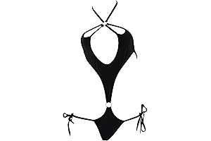 SINGUYUN Womens Sexy Micro Red Latex Lingerie