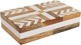 Handicrafts Home Handmade Patisserie Decorative Jewelry Box Organizer – Keepsakes, Trinkets, and Home Decor – Antique Coffee Table Storage, Memory Box, Farmhouse Style Decor Adorn, 10x6x2.5